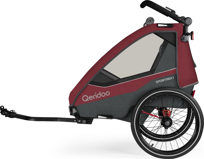 Qeridoo Sportrex 1 Fahrradanhänger cayenne red (Modell 2023)