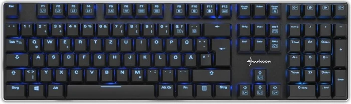 Sharkoon PureWriter, Kailh Choc LOW PROFILE BLUE, USB, DE