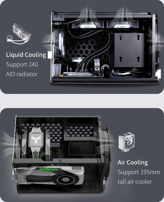 Jonsbo V8, grau, Mini-ITX