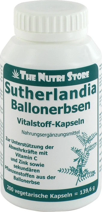 The Nutri Store Sutherlandia Ballonerbsen Vitalstoff-Kapseln, 200 Stück