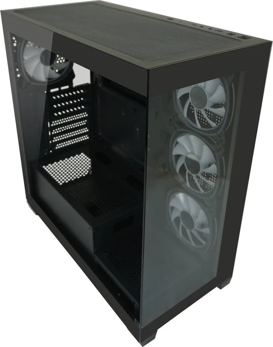 LC-Power Gaming 715B Seamless_X, schwarz, Glasfenster