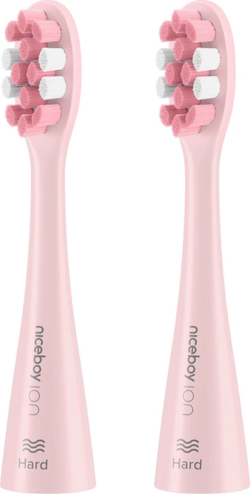 Niceboy ION Sonic Hard Ersatzbürste rosa, 2 Stück