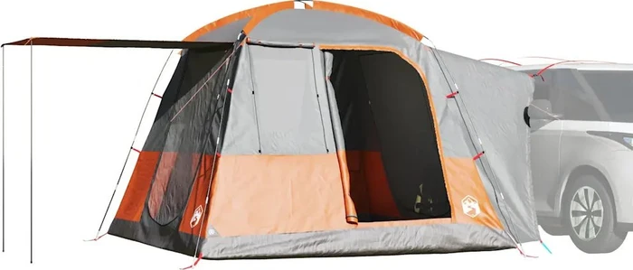 vidaXL 4 Personen Buszelt grau/orange