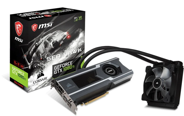 MSI GeForce GTX 1080 Ti Sea Hawk, 11GB GDDR5X, DVI, HDMI, 3x DP
