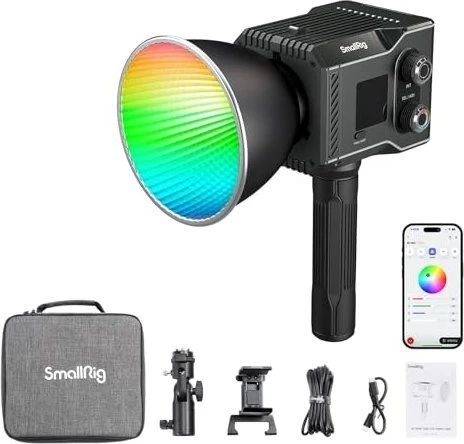 SmallRig RC 60C RGB LED Videoleuchte mit Powerbank-Klemme