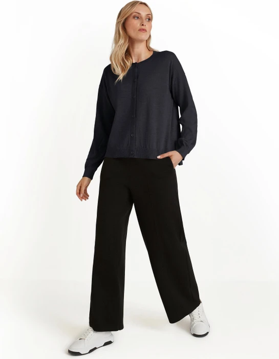 Falke Basic Apparel Cardigan Rundhals Strickjacke night sky (Damen)