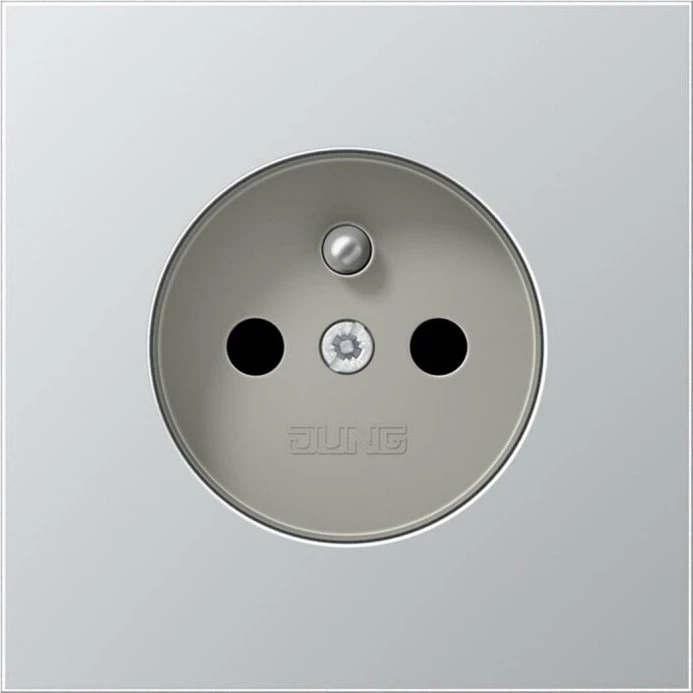 Jung Serie LS Steckdose Metallausführung französisch/belgisches System, aluminium