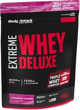 Body Attack Extreme Whey Deluxe Protein Amarenakirsche 900g