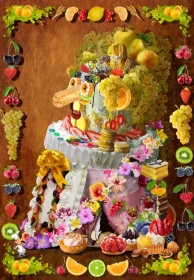 Bluebird Puzzle La Cantatrice Gâteau inspirée par Arcimboldo