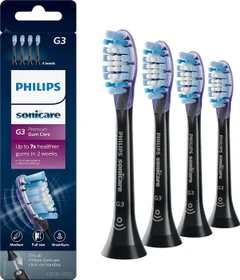 Philips HX9054/95 Sonicare G3 Premium Gum Care Ersatzbürste schwarz, 4 Stück
