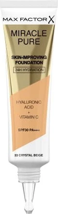 Max Factor Miracle Pure Skin-Improving Hydrating Foundation 33 crystal beige LSF30, 30ml