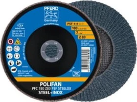 Pferd PFC 180 Z 80 PSF STEELOX POLIFAN Fächerschleifscheibe K80, 180x22.23mm, 10 Stück