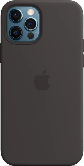 Apple Silikon Case mit MagSafe für iPhone 12/iPhone 12 Pro schwarz