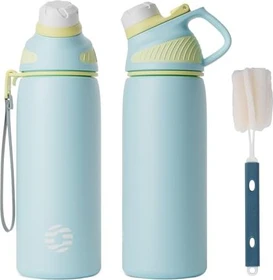 FJbottle Magnetische Isolierflasche 600ml hellblau