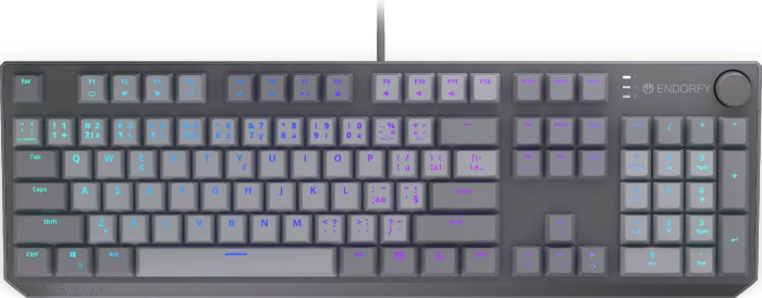 Endorfy Thock V2, PBT, grau, LEDs RGB, hot-swap, Endorfy RED, USB, CZ/SK