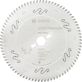 Bosch Professional Top Precision Best for Wood Kreissägeblatt 80Z, 250x2.2x30mm, 1 Stück