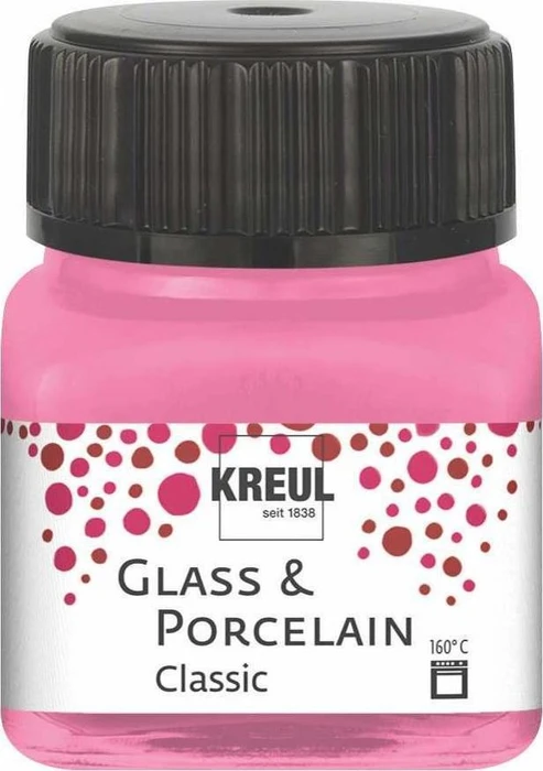 Kreul Glass & Porcelain Classic Malfarbe, rosa, 20ml