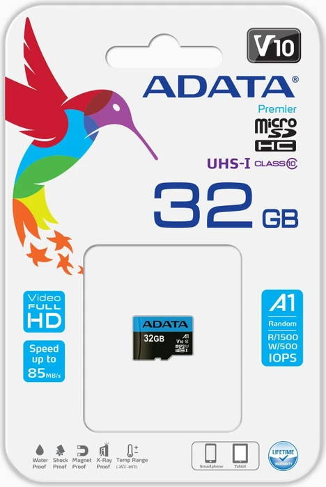 ADATA Premier R100/W25 32GB, UHS-I U1, A1, Class 10