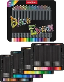 Faber-Castell Black Edition Buntstift sortiert, Metalletui, 100er-Set