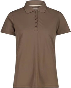 CMP Einfarbiges Pique Poloshirt kurzarm toffee (Damen)