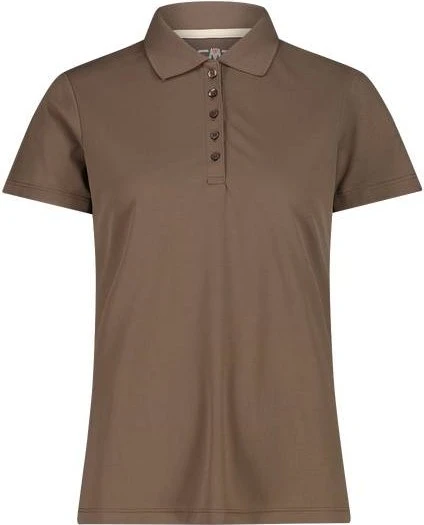 CMP Einfarbiges Pique Poloshirt kurzarm toffee (Damen)
