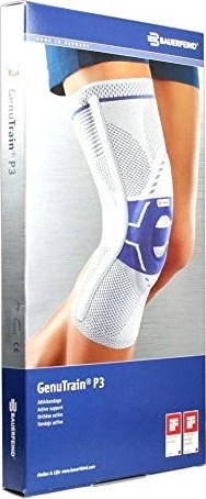 Bauerfeind GenuTrain Kniebandage P3 rechts Größe 2 titan, 1 Stück