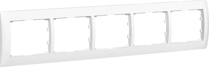 Legrand Galea Life Rahmen 5-fach waagrecht, ultraweiß