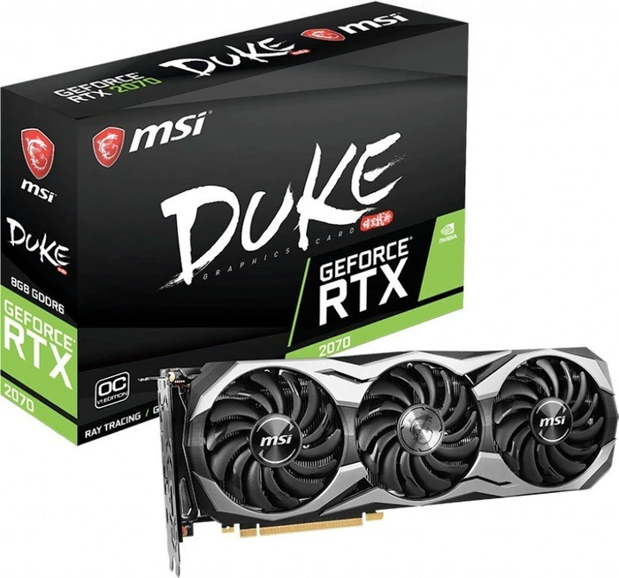 MSI GeForce RTX 2070 Duke 8G OCV1, 8GB GDDR6, HDMI, USB-C, 3x DP