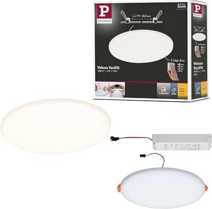Paulmann Veluna VariFit Einbaupanel rund 17W satin