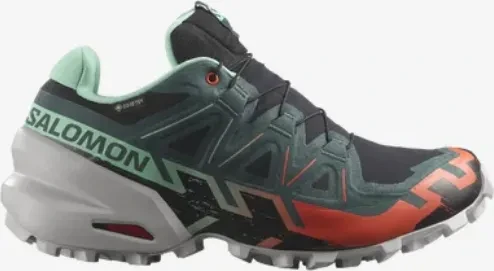 Salomon Speedcross 6 Gore-Tex black/electric green/cherry tomato (Damen)