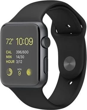 Apple Watch Sport Series 1 42mm mit Sportarmband grau/schwarz