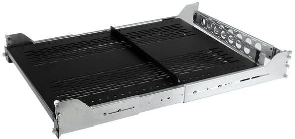 StarTech ausziehbarer belüfteter Fachboden mit Kabelführung bis 56.7kg, 702mm Einbautiefe, 2HE