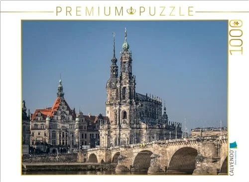 Calvendo Die Hofkirche von Dresden mit Blick vom Altstädter Elbufer