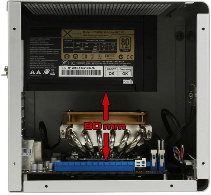 Cooltek Coolcube silber, Mini-ITX