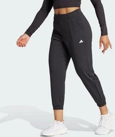adidas Aeroready Train Essentials Minimal Branding Woven Trainingshose lang schwarz/weiß (Damen)
