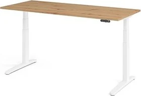 Hammerbacher Ergonomic Aktiv XBHM19 elektrisch höhenverstellbarer Sitz-Steh-Schreibtisch 180x80cm Asteiche/weiß