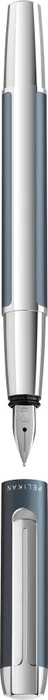 Pelikan Pura P40 petrolblau/silber, rechte Hand, breit