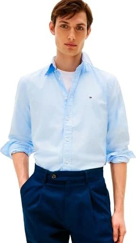 Tommy Hilfiger Flex Regular Fit Hemd langarm light blue (Herren)