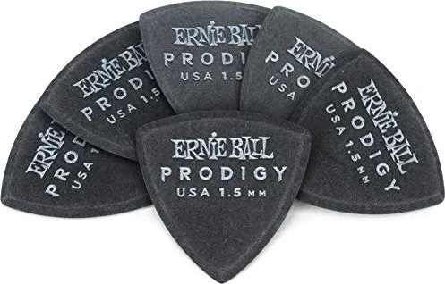 Ernie Ball Black Shield Prodigy Pick, 1.5mm, 6-Pack