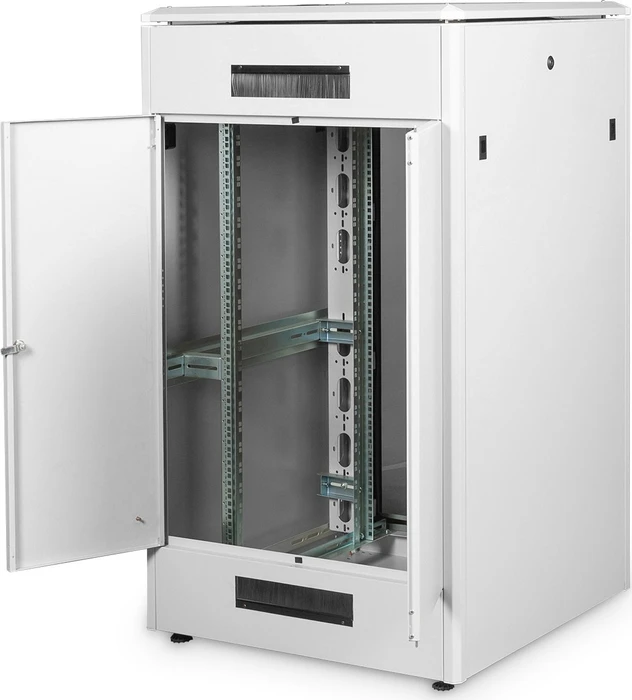 Digitus Professional Unique Serie Serverschrank 26HE, Sicherheitsglastür, IP2X, grau, 800mm tief