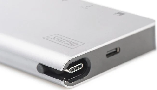 Digitus Multiport Travel Dock silber, USB-C 3.0 [Buchse]