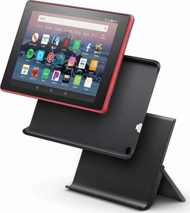 Amazon Fire HD 8 KFKAWI 2018, mit Werbung, rot, 16GB, inkl. Show-Modus-Dock
