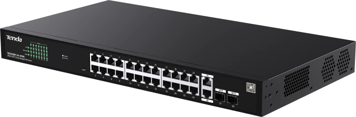Tenda TEF22100 Rackmount Gigabit Smart Switch, 26x RJ-45, 2x SFP, 370W PoE+