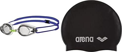 Arena Tracks Schwimmbrille weiß/klar/blau