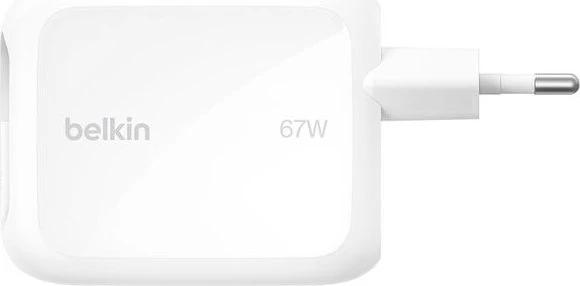 Belkin BoostCharge Pro Ladegerät 2-Port USB-C GaN 67W weiß