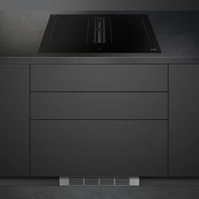 Smeg Classici HOBD382N2 Induktionskochfeld mit Kochfeldabzug autark mattschwarz