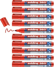 edding 360 Whiteboardmarker rot, 10er-Pack