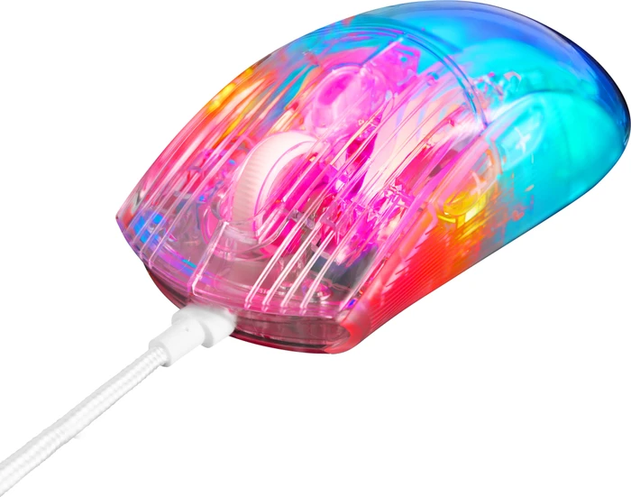 Deltaco DM330 RGB Gaming Mouse transparent, USB