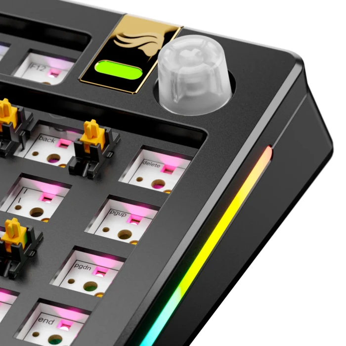 Glorious Gaming Rotary Knob für GMMK 3 PRO Tastatur und GMMK Numpads, Kunststoff (PC), ExoFrost, transparent, 1 Taste