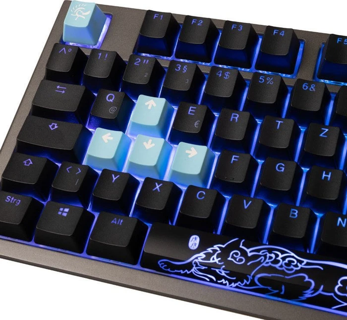 Ducky Shine 7 PBT grau, LEDs RGB, MX RGB BROWN, USB, DE